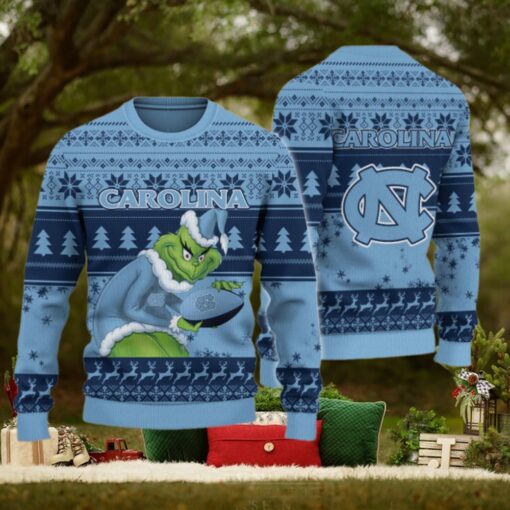 North Carolina Tar Heels Grinch Ugly Christmas Sweater