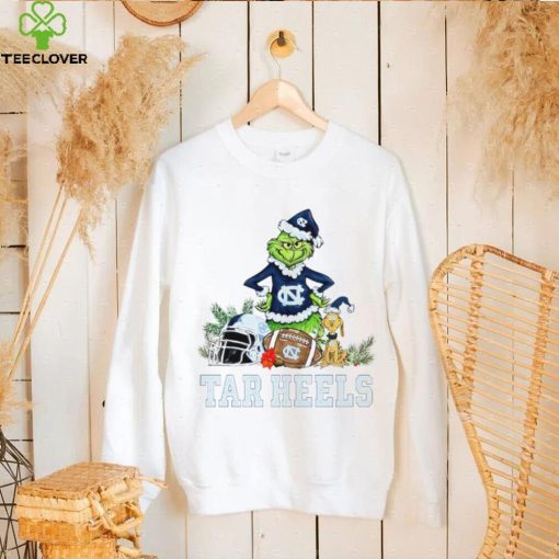 North Carolina Tar Heels Grinch and Max dog funny Christmas hoodie, sweater, longsleeve, shirt v-neck, t-shirt