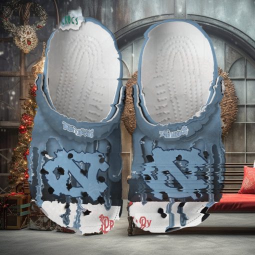 North Carolina Tar Heels Melting Paint Crocs Shoes
