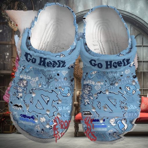 North Carolina Tar Heels NCAA Go Heelz Blue Crocs Shoes