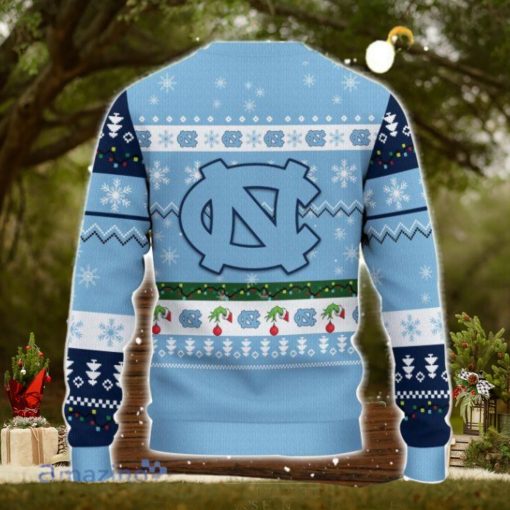 North Carolina Tar Heels NCAA Grinch Hand Funny Christmas Gift Ugly Christmas Sweater Gift Ideas For Fans