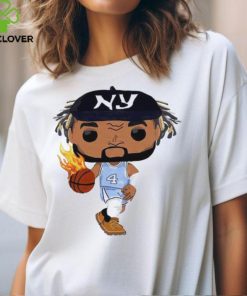 North Carolina Tar Heels RJ Davis 4 fire dribble cartoon shirt 1 North Carolina Tar Heels RJ Davis 4 fire dribble cartoon shirt