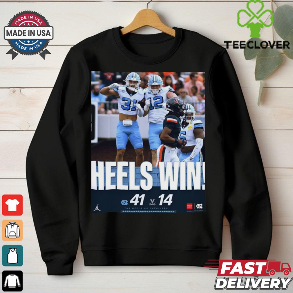 North Carolina Tar Heels Wins 41 14 Cavaliers Football Oct 26, 2024 Game Final Score Shirt North Carolina Tar Heels Wins 41 14 Cavaliers Football Oct 26, 2024 Game Final Score Shirt