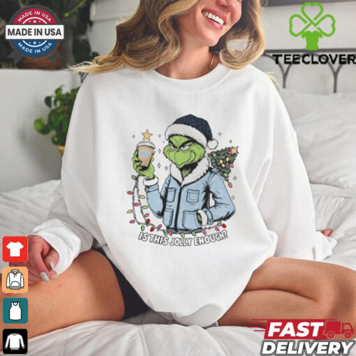 North Carolina Tar Heels x Santa Grinch Is This Jolly Enough Merry Christmas Shirt