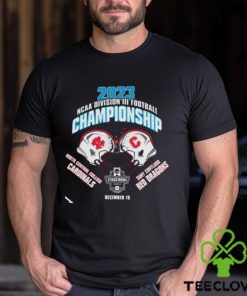 North Central College Cardinals vs Suny Cortland Red Dragons 2023 Stagg Bowl NCAA Division III Football Championship logo t shirt