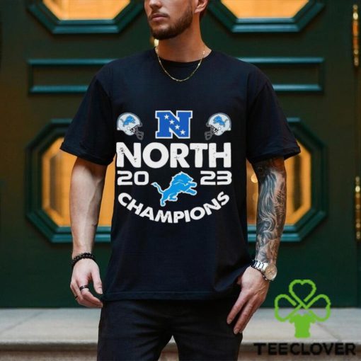 North Champions 2023 Detroit Lions helmets t hoodie, sweater, longsleeve, shirt v-neck, t-shirt