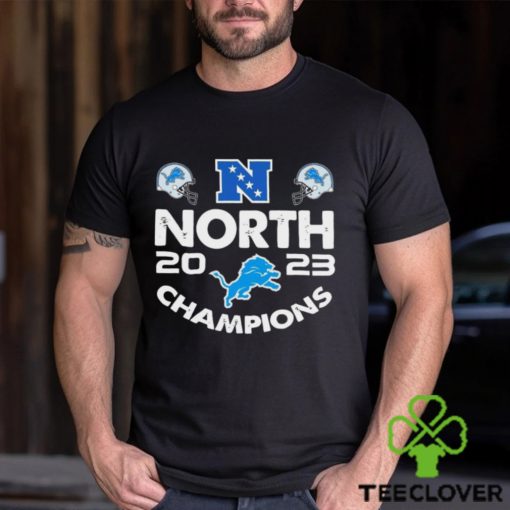 North Champions 2023 Detroit Lions helmets t hoodie, sweater, longsleeve, shirt v-neck, t-shirt