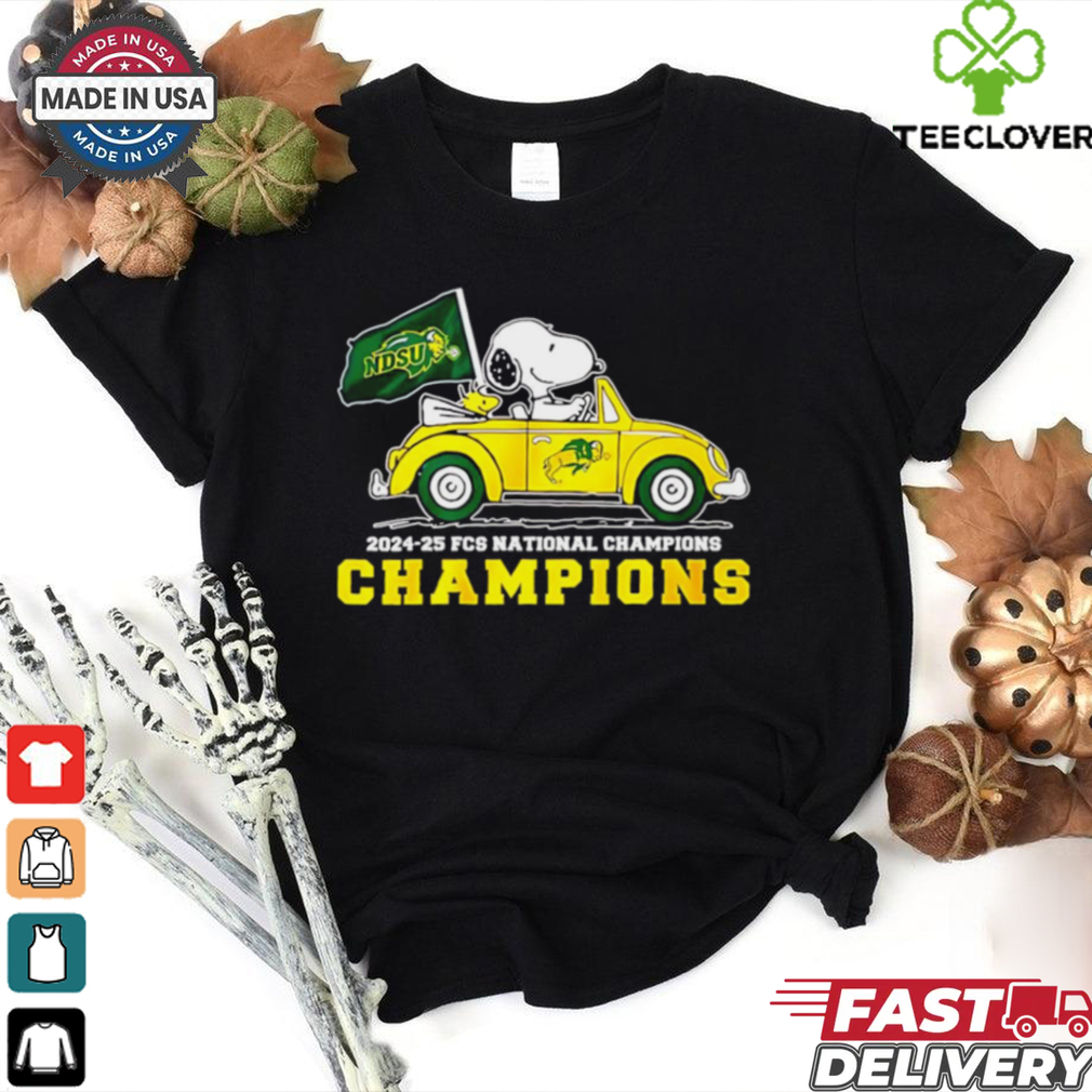 North Dakota State Bison Football 2024 25 FCS National Champions Snoopy shirt North Dakota State Bison Football 2024 25 FCS National Champions Snoopy shirt