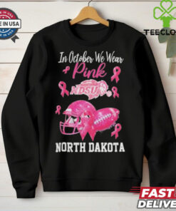 North Dakota State Bison In October We Wear Pink Breast Cancer Awareness Logo hoodie, sweater, longsleeve, shirt v-neck, t-shirt