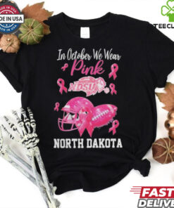 North Dakota State Bison In October We Wear Pink Breast Cancer Awareness Logo hoodie, sweater, longsleeve, shirt v-neck, t-shirt