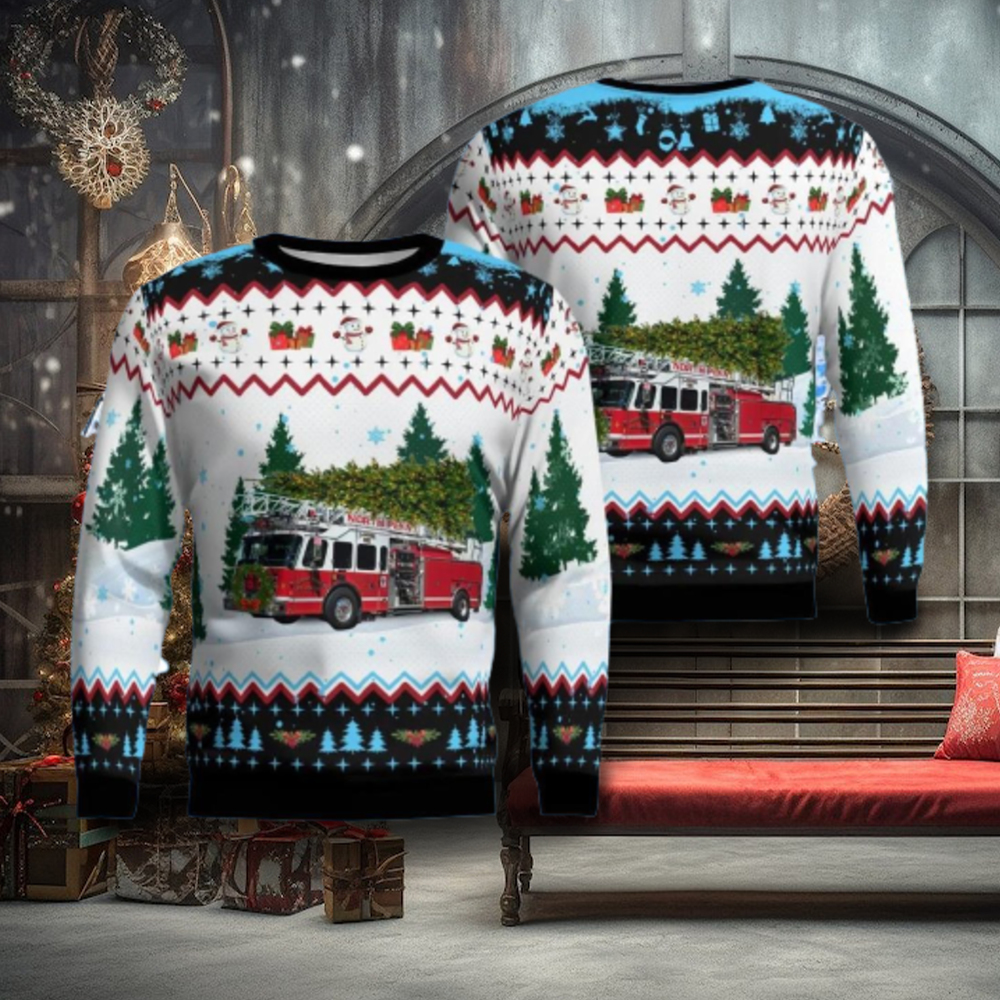 North Penn Volunteer Fire Company Christmas Aop Christmas Ugly Sweater 3D North Penn Volunteer Fire Company Christmas Aop Christmas Ugly Sweater 3D