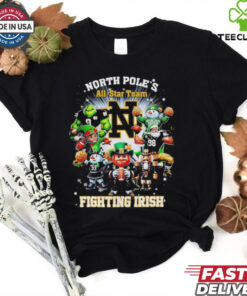 North Pole’s all star team Fighting Irish Christmas shirt