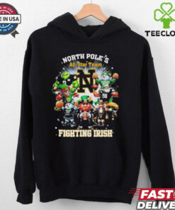 North Pole’s all star team Fighting Irish Christmas shirt