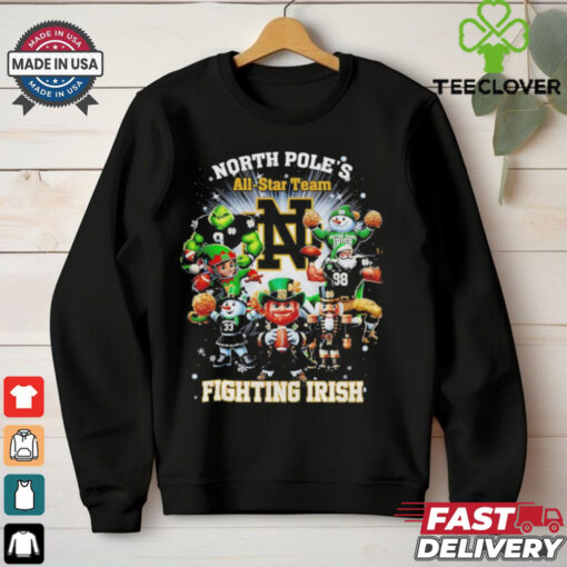 North Pole’s all star team Fighting Irish Christmas shirt