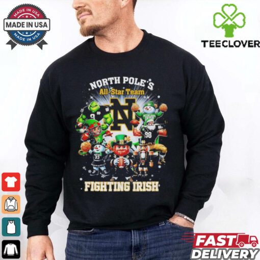 North Pole’s all star team Fighting Irish Christmas shirt