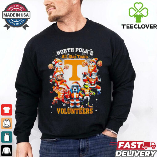 North Pole’s all star team Tennessee Volunteers Christmas shirt