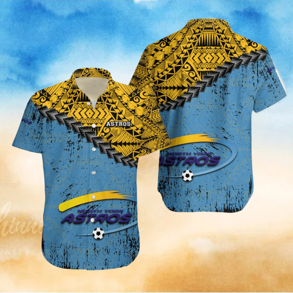 North York Astros Ca Soccer Grunge Polynesian Tattoo Pattern Hawaiian Shirt For Fans North York Astros Ca Soccer Grunge Polynesian Tattoo Pattern Hawaiian Shirt For Fans
