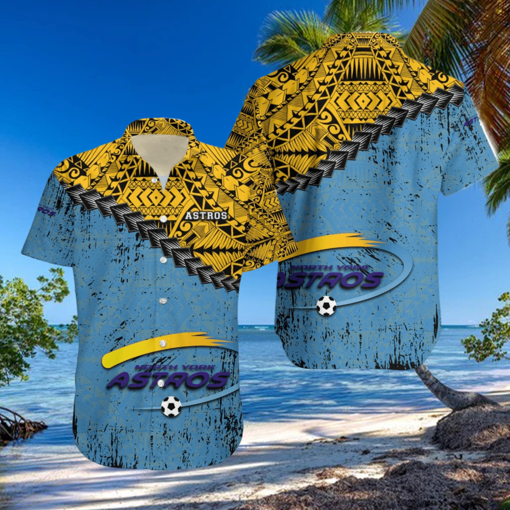 North York Astros Ca Soccer Grunge Polynesian Tattoo Pattern Hawaiian Shirt For Fans North York Astros Ca Soccer Grunge Polynesian Tattoo Pattern Hawaiian Shirt For Fans