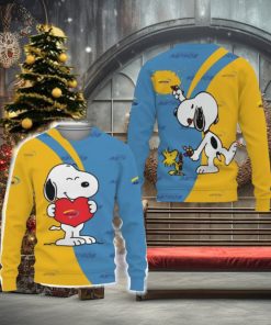 North York Astros Snoopy Cute Heart American Sports Team Funny 3D Sweater For Men And Women Gift Christmas