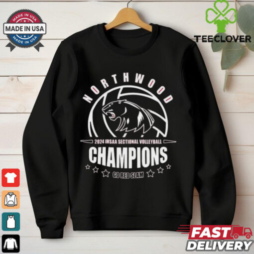 NorthWood Panthers 2024 IHSAA Sectional Volleyball Champions Go Red Slam Shirt