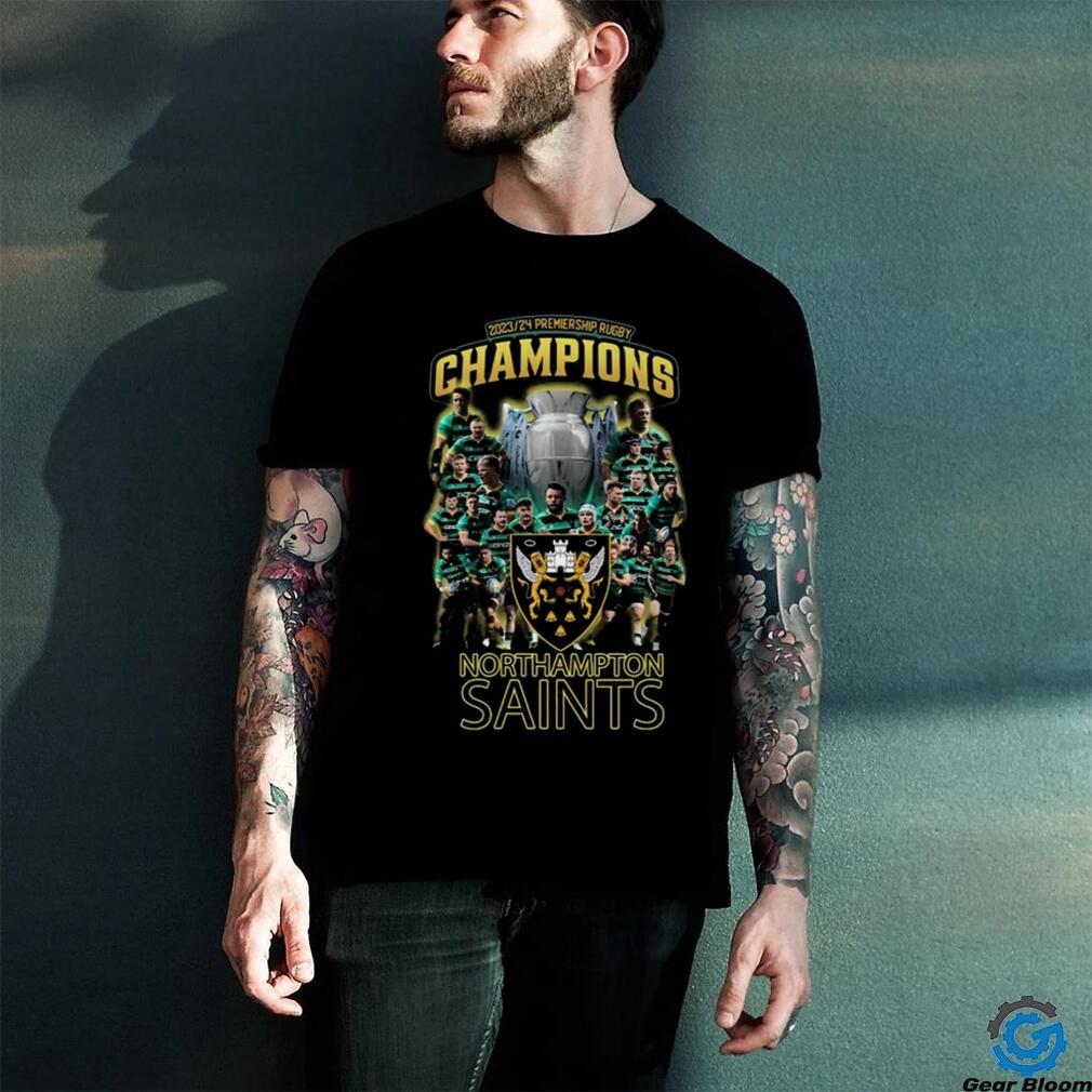 Northampton Saints Football Team 2023 2024 Premiership Rugby Champions Shirt Northampton Saints Football Team 2023 2024 Premiership Rugby Champions Shirt