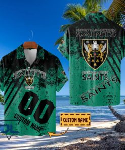 Northampton Saints Premiership Rugby 2023 Custom Name Hawaiian Shirt