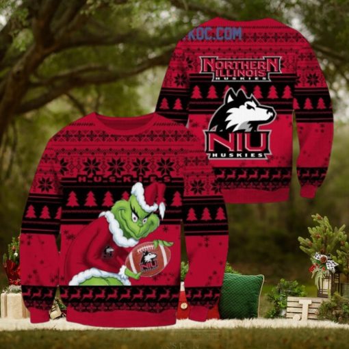 Northern Illinois Huskies Grinch NCAA Christmas Ugly Sweater