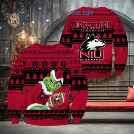 Northern Illinois Huskies Grinch NCAA Christmas Ugly Sweater