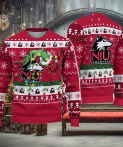 Northern Illinois Huskies NCAA Grinch Christmas Ugly Sweater