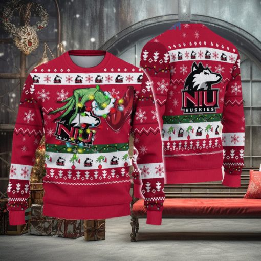 Northern Illinois Huskies NCAA Grinch Christmas Ugly Sweater