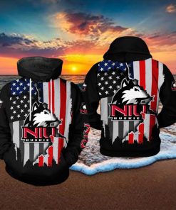 Northern Illinois Huskies NCAA US Flag 3D Printed Hoodie