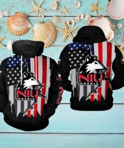 Northern Illinois Huskies NCAA US Flag 3D Printed Hoodie