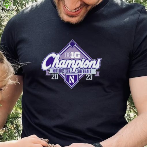 Northwestern Wildcats 2023 Big Ten Northwestern Softball Regular Season Champions logo shirt