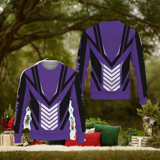 Northwestern Wildcats American Sports Team Ugly Christmas 3D Sweater