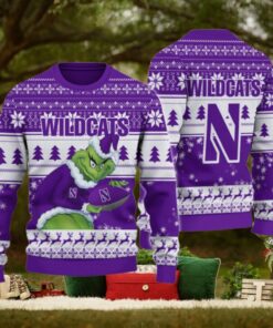 Northwestern Wildcats Grinch Ugly Christmas Sweater