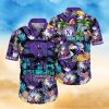 Men s Hawaiian Coconut Tree Sunset Landscape Vacation Button Down Shirt  Plus Size Trendy Tee