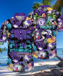 Northwestern Wildcats NCAA Flower Full Print Classic Hawaiian Shirt