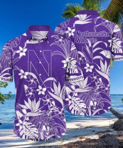 Northwestern Wildcats NCAA Flower Unisex All Over Print Hawaiian Shirt