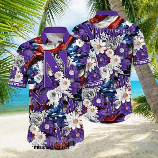 Northwestern Wildcats NCAA Independence Day Full Print Classic Hawaiian Shirt