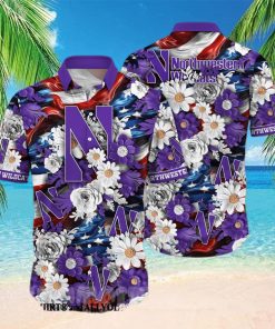 Northwestern Wildcats NCAA Independence Day Full Print Classic Hawaiian Shirt