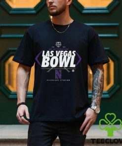 Northwestern Wildcats SRS Distribution Las Vegas Bowl Allegiant Stadium 2023 Logo T Shirt