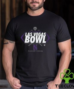 Northwestern Wildcats SRS Distribution Las Vegas Bowl Allegiant Stadium 2023 Logo T Shirt