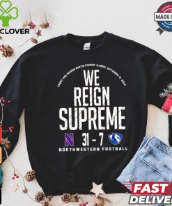 Northwestern Wildcats vs Eastern Illinois Panthers football 2024 Final Score 31 – 7 Shirt