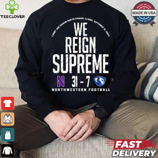Northwestern Wildcats vs Eastern Illinois Panthers football 2024 Final Score 31 – 7 Shirt
