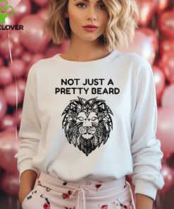 Not Just A Pretty Beard Lion Face Logo T Shirt