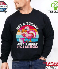 Not a turkey just a short Flamingo Thanksgiving saying shirt