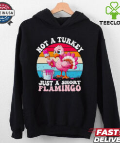Not a turkey just a short Flamingo Thanksgiving saying shirt