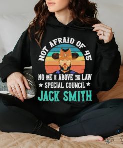 Not afraid of 45 no one is above the law special council Jack Smith vintage hoodie, sweater, longsleeve, shirt v-neck, t-shirt