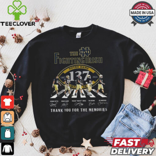 Notre Dame Fighting Irish 137 Years Of The Memories 1887 2024 Signatures Shirt