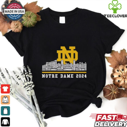 Notre Dame Fighting Irish 2024 team roster shirt